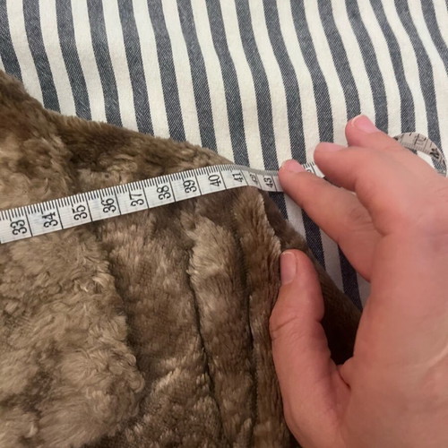 Sisley ecological fur coat like new, brown