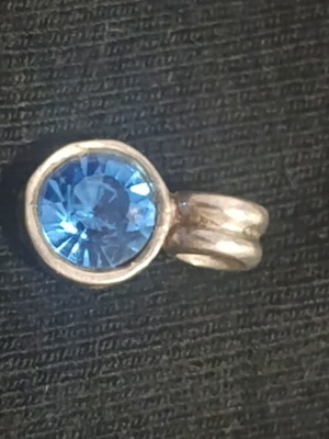 Silver 925 jewelry with blue zirconia new