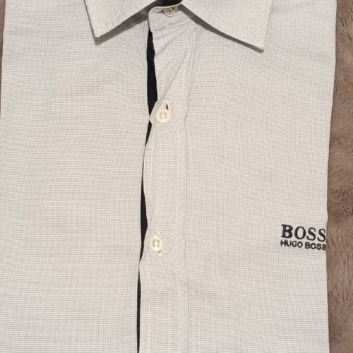 Boss Orange men's short-sleeve shirt gray M slim fit used