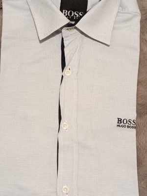 Boss Orange ανδρικό κοντομάνικο πουκάμισο γκρι M slim fit μεταχειρισμένο