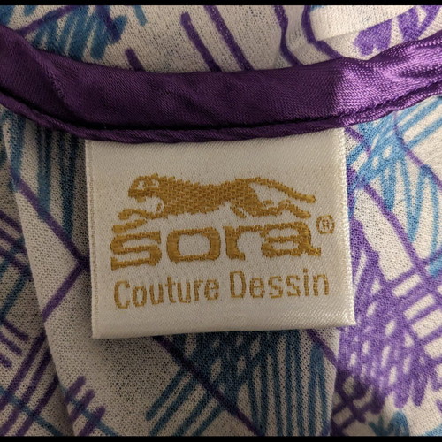Sora dress set with jacket like new, turquoise and purple