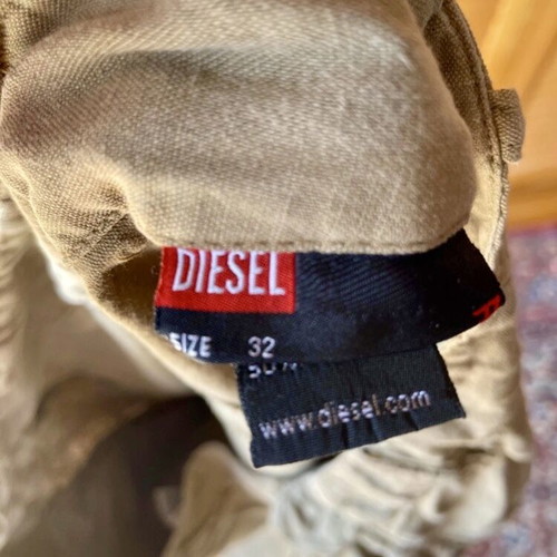 Diesel set with white T-shirt and brown bermuda shorts used, size M