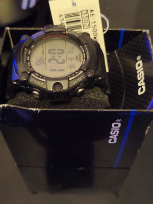 Casio AE 1500WH1AVEF ρολόι μεταχειρισμένο, 100μ αδιάβροχο, μεγάλο καντράν