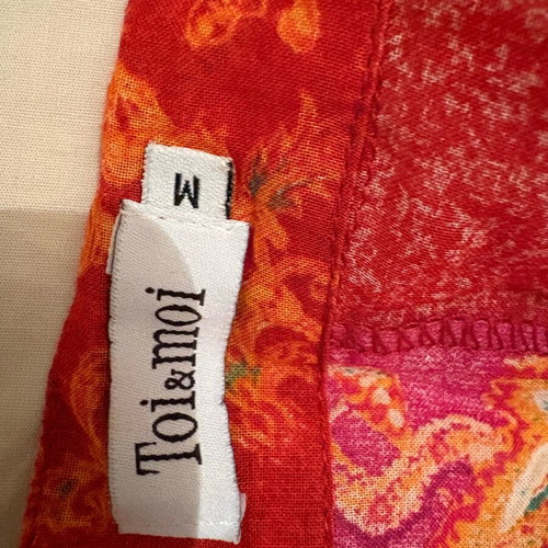 Toi&Moi women's top vest like new, red and turquoise