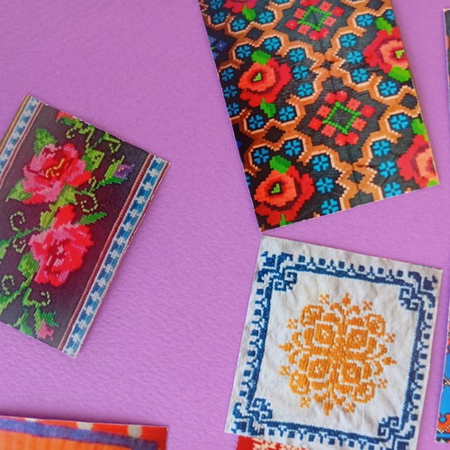 Stickers with woven designs like new