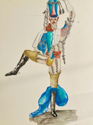 Theatrical costume design used from Alice in Wonderland