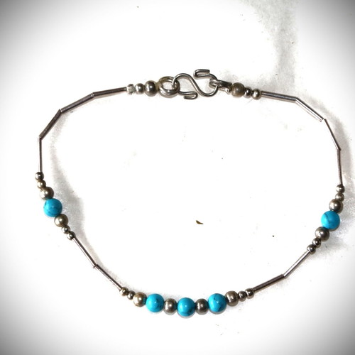 Bracelet chain with turquoise stones and 925 sterling silver SBTS153 new