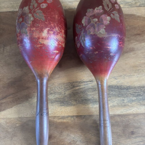 Vintage maracas set of 2 made in Mexico used