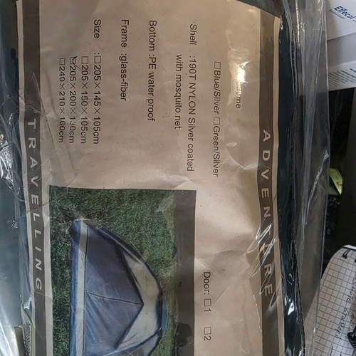 Tent for 2 people like new, 2.05x200x130 cm