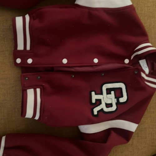 H&M College Jacket used, red burgundy, size 11 years