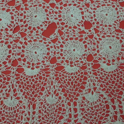 Handmade white crochet volan tablecloth 90x90 new, unused