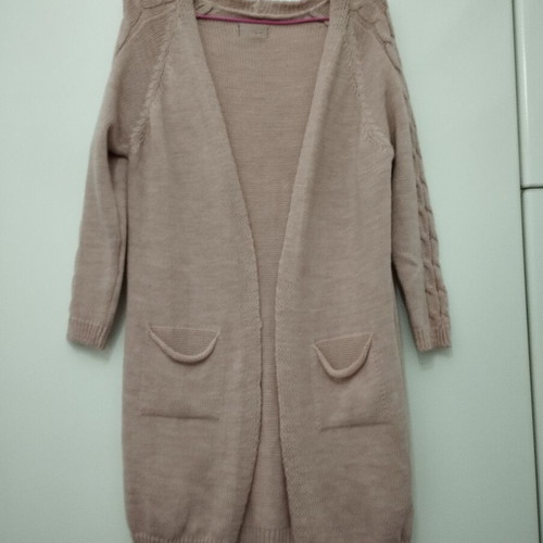 Long knitted cardigan dusty pink like new