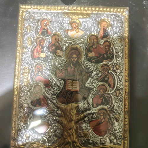 Religious image with wood like new