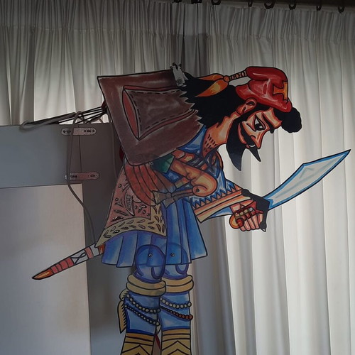 Karagiozis Captain figure like new, professional shadow theater