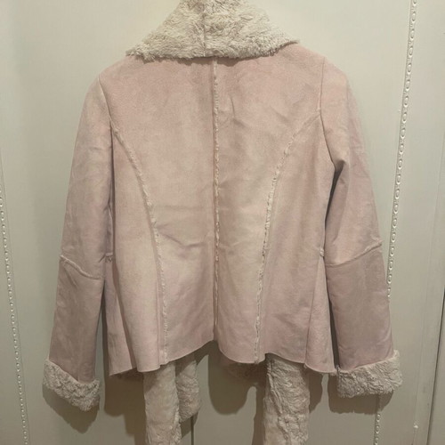 Pink mouton jacket with fur like new