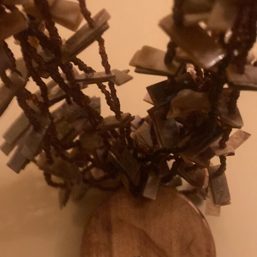 Handmade necklace like new with natural horn and wooden beads