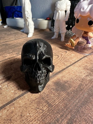 Black skull with matte finish made to order