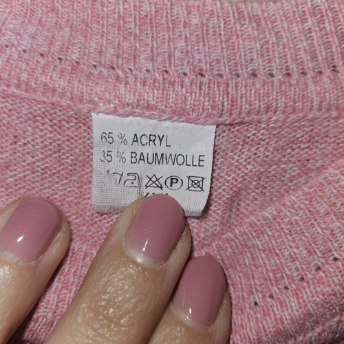 Pink blouse used, long pullover size L