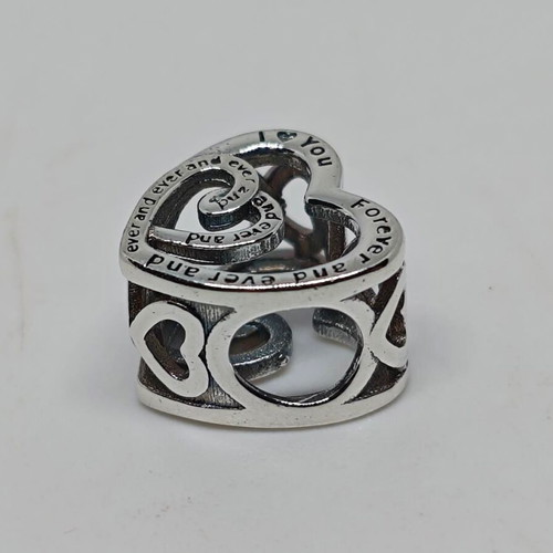 Silver Charm Heart I Love You Forever like new