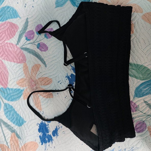 Shein swimwear top black, new, size L