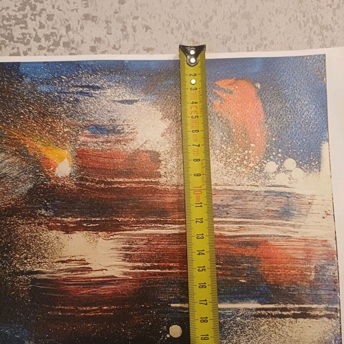 Abstract art paintings new, set of two prints with vivid colors
