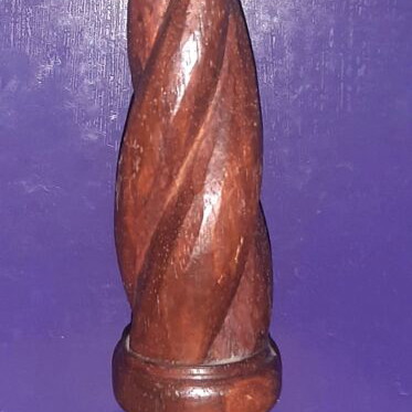 Wooden candlestick used, 30 cm height