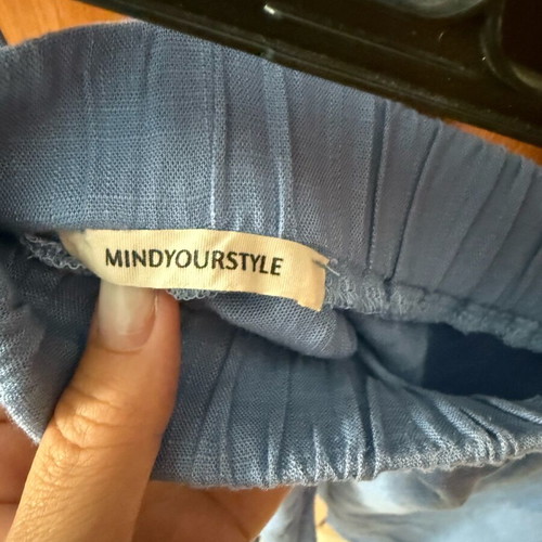 Linen set skirt and blouse Mind Your Style blue, like new