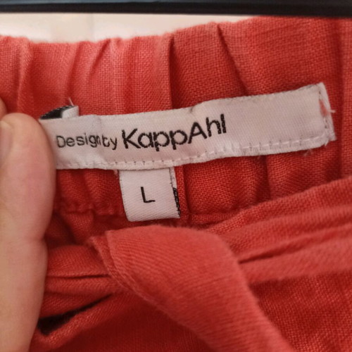 Linen pants KappAhl size 40 large like new, rotten apple color