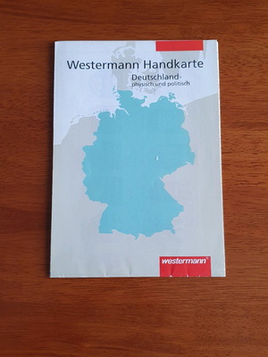 Germany map used, political and physical, single sheet