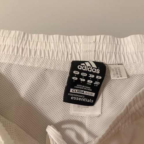 Adidas shorts, white, size L, dri fit