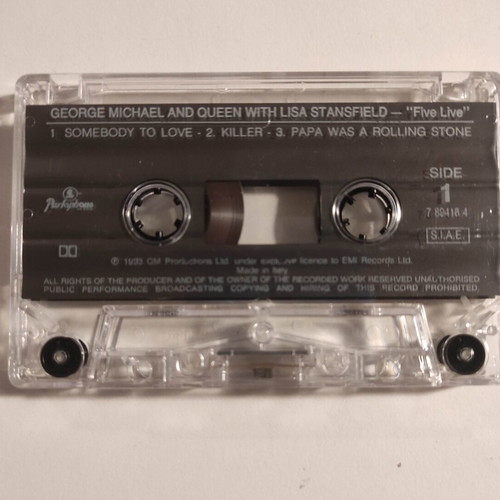 George Michael and Queen Five Live cassette tape like new, pop