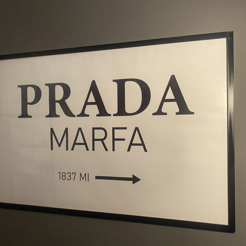 Prada Marfa wall frame 93x63 used with plexiglass