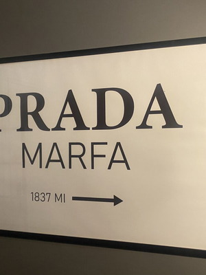 Prada Marfa wall frame 93x63 used with plexiglass