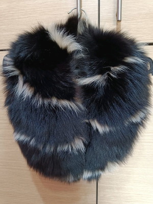 Fur collar 100% fox like new, black