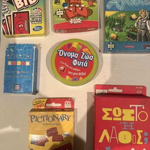 Travel games set of 7 pieces used