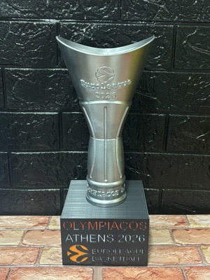 Κύπελλο Euroleague Olympiacos BC καινούργιο με βάση 32 εκατοστά