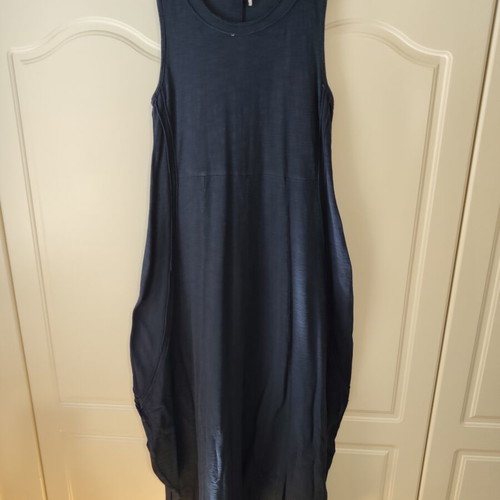 Attrattivo long dark blue dress size S, 100% cotton