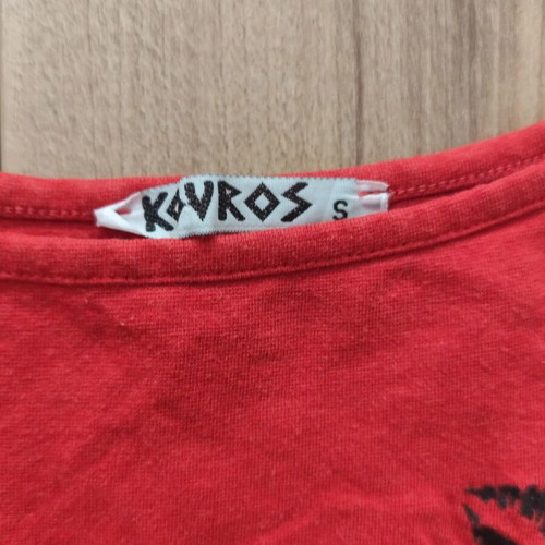 Kouros red top "LOVE ZONE" with thin strap, used, size S