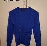Karen Millen long sleeve blouse new, blue, size XS