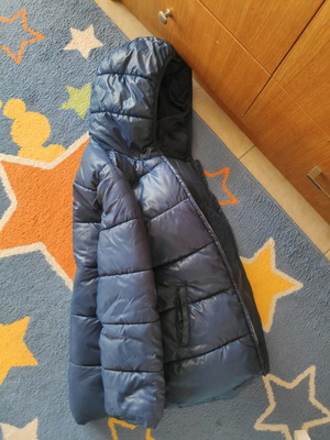 Benetton girls' jacket used, blue, size 128 cm
