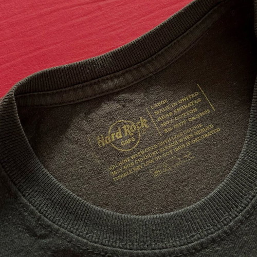 Hard Rock Cafe Barcelona T-shirt, size L, black and green