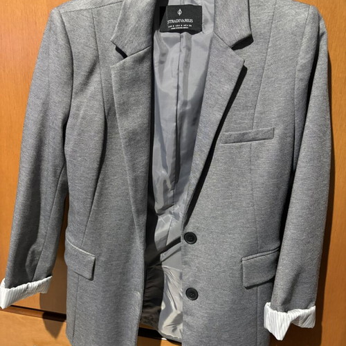 Stradivarius blazer, grey, size S