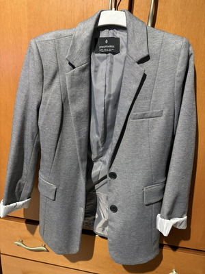 Stradivarius blazer, grey, size S