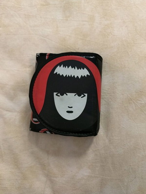 Emily the Strange wallet used, vintage small black red white