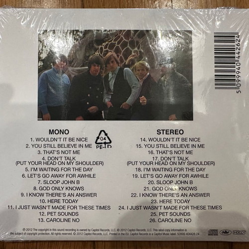 The Beach Boys Pet Sounds CD digipack