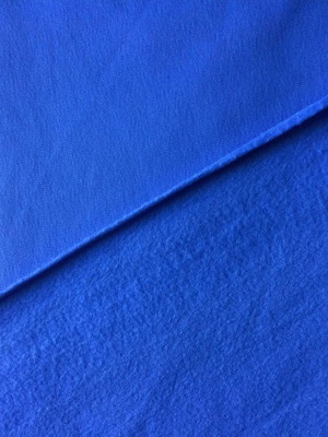 Thin fleece-backed fabric blue, like new, 2 large pieces
