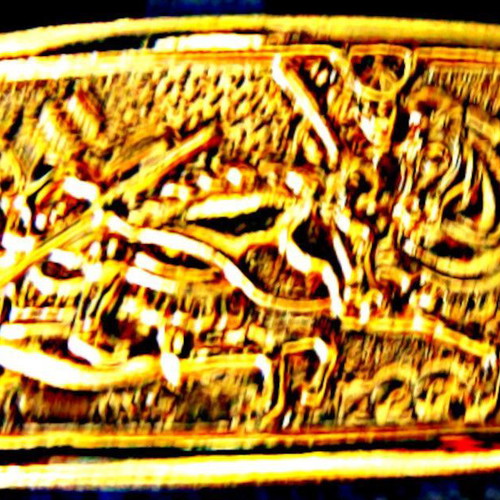 Japanese Ninja collectible, 24K gold plated, handcrafted, 98cm with 5 accessories