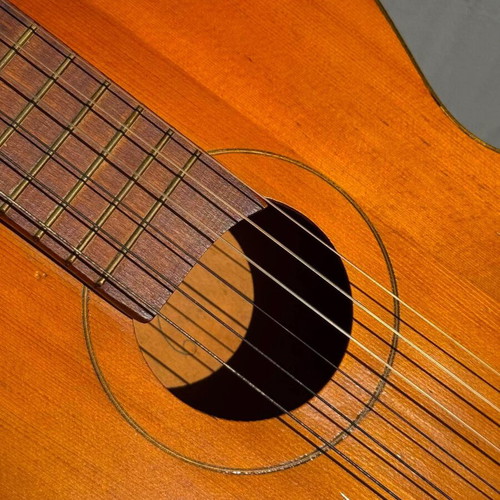 Vintage classical guitar used, for restoration or decor project