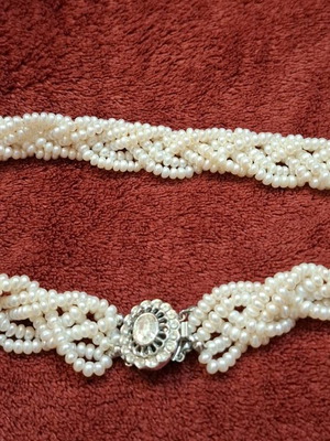 Yashica Pearls pendant new, pearl choker 40 cm