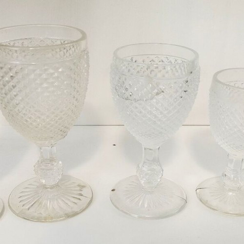 Special Glasses Set from Portugal, New, 53 Pieces Crystal and Glass